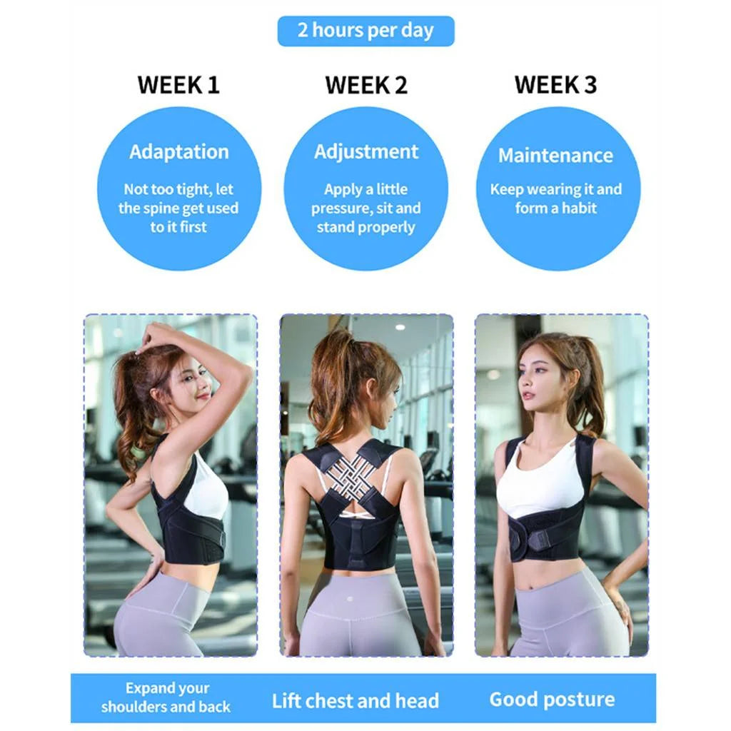 Back Brace Posture Corrector for Men and Women, Adjustable Posture Back Brace for Upper and Lower Back Pain Relief, Muscle Memory Support Straightener