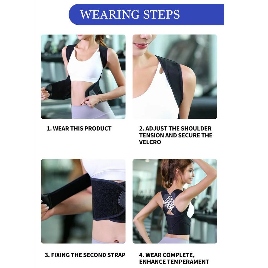 Back Brace Posture Corrector for Men and Women, Adjustable Posture Back Brace for Upper and Lower Back Pain Relief, Muscle Memory Support Straightener