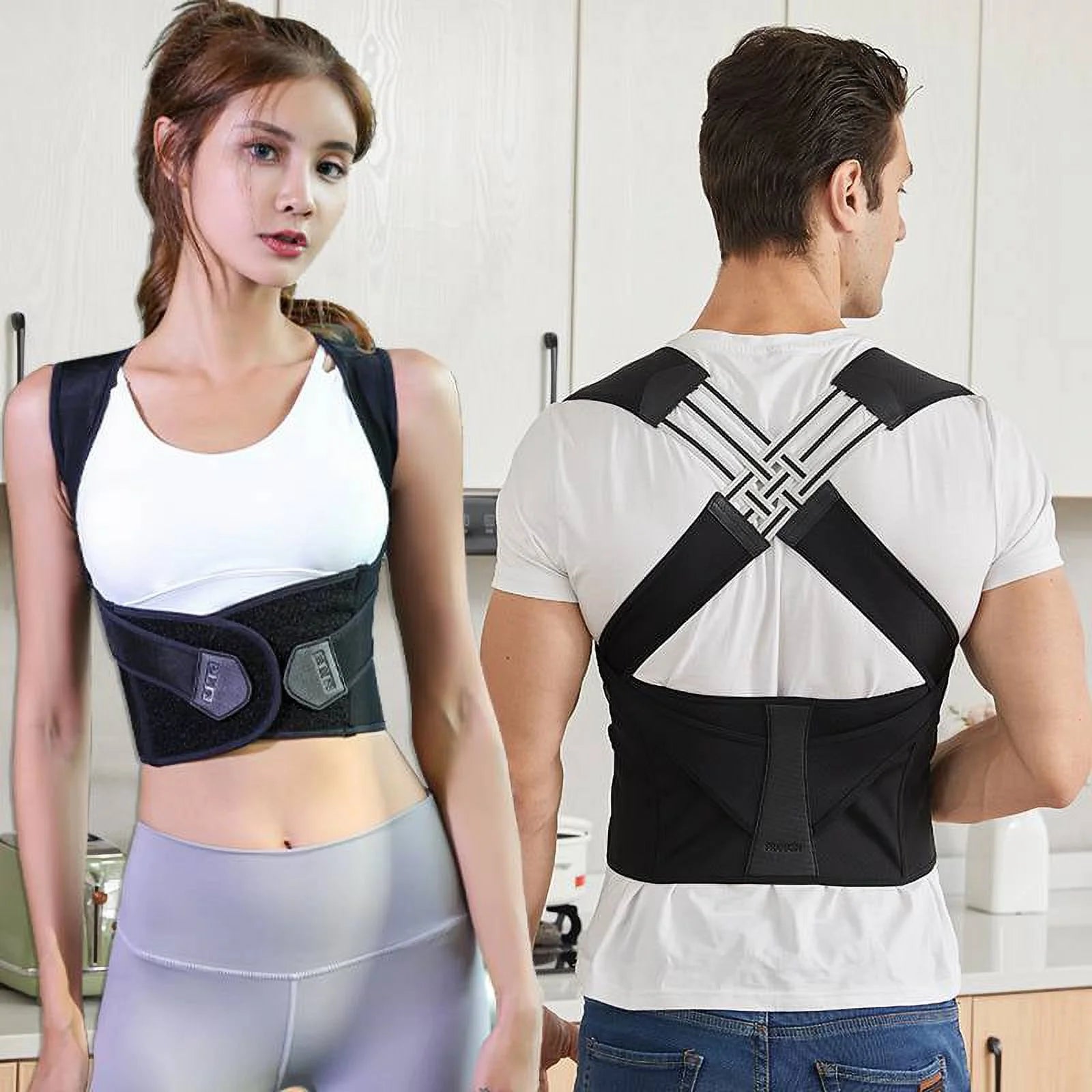 Back Brace Posture Corrector for Men and Women, Adjustable Posture Back Brace for Upper and Lower Back Pain Relief, Muscle Memory Support Straightener